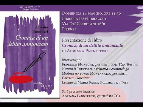 Adriana Pannitteri " Cronaca di un delitto annunciato" -L'asino d'oro- editore