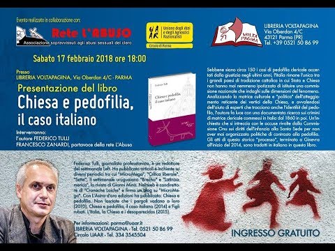 PARMA 17 febbraio; Presentazione del libro ” Chiesa e pedofilia, il caso italiano”  Incontro UAAR
